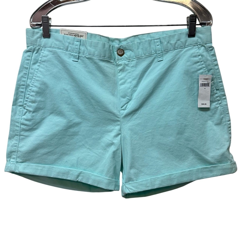 Gap Women's Girlfriend Short Mint Green Aqua Khakis Size 10 NWT
